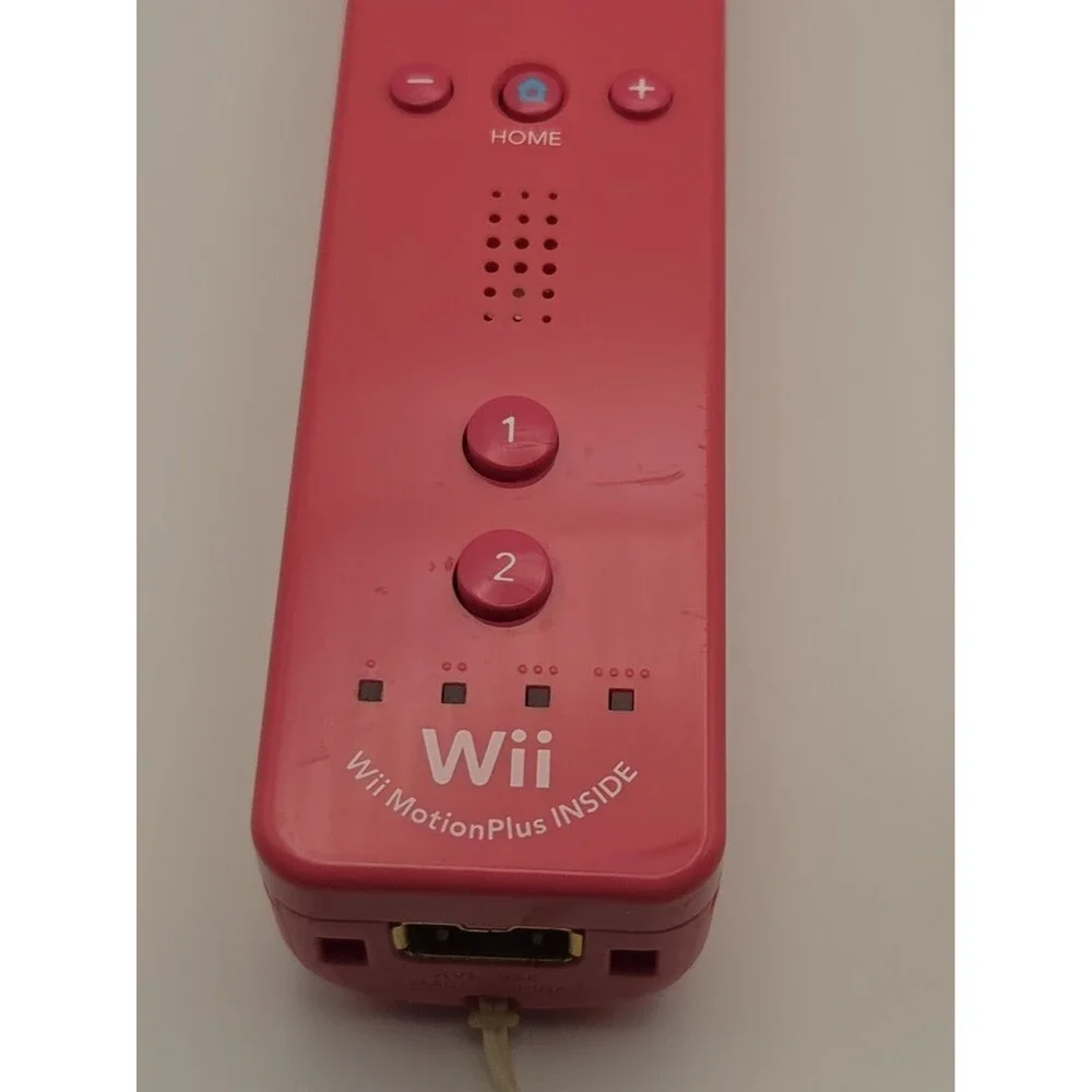 Pink Wii Nintendo Motion Plus Controller With Sleeve And Strap Tested